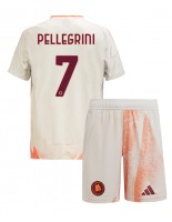 AS Roma Lorenzo Pellegrini #7 Bortedraktsett Barn 2024-25 Korte ermer (+ bukser)